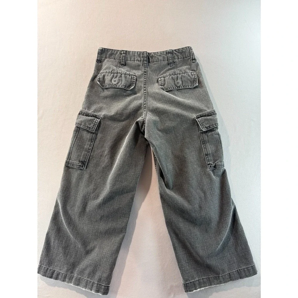 Y2K Polo Jeans Co Ralph Lauren Gray Cargo Baggy‎ Pants Kids Size 8